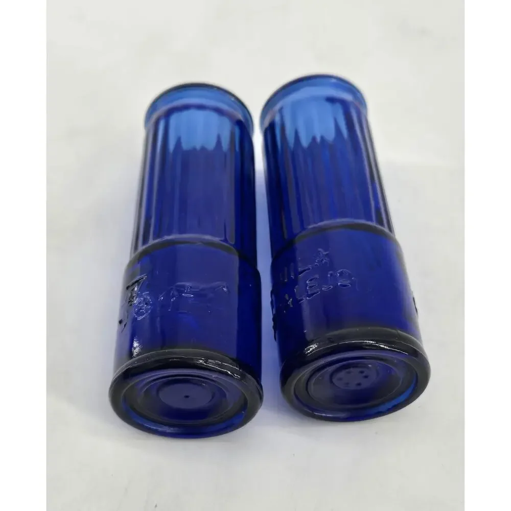 2 Vintage 1990s Corralejo Tequila Cobalt Blue Shotgun Shells Shot Glasses